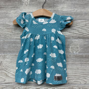 Dress Flutter Sleeves Rain Clouds