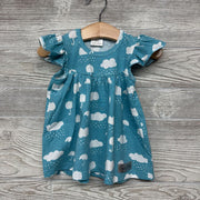 Dress Flutter Sleeves Rain Clouds