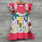 Dress Flutter Sleeves Letters Ruffles 12-18m