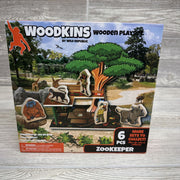 NEW Wooden Zookeeper Playset