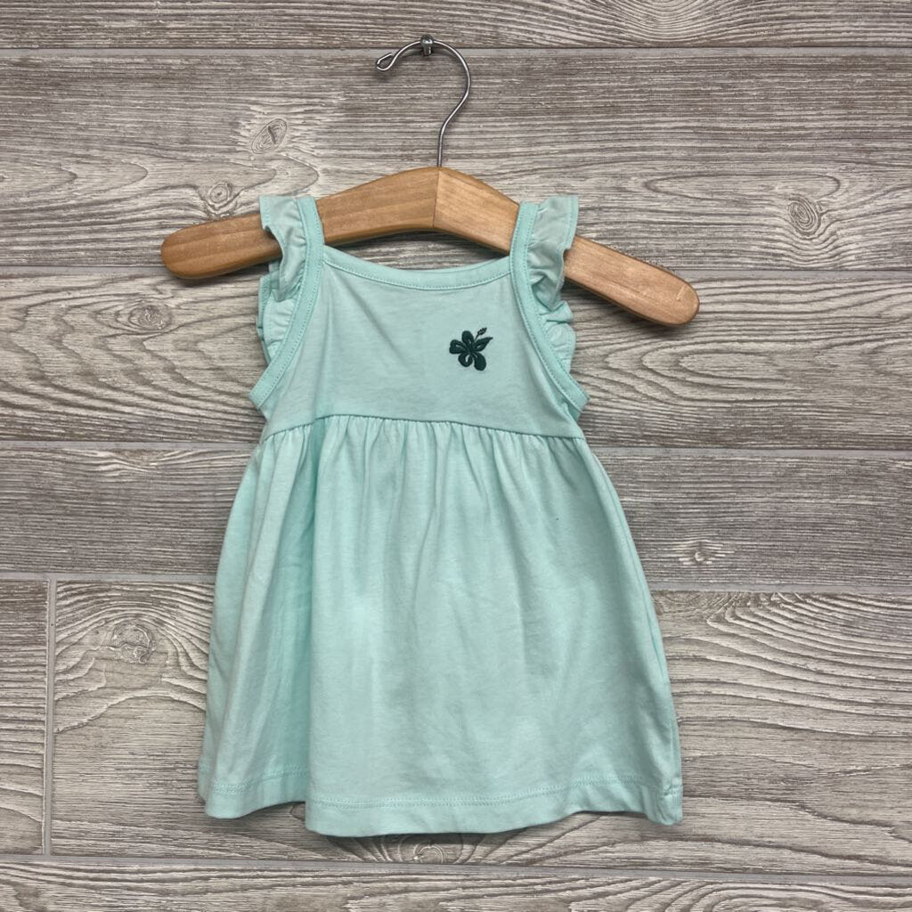 Tank Dress Flower Flutter Sleeves