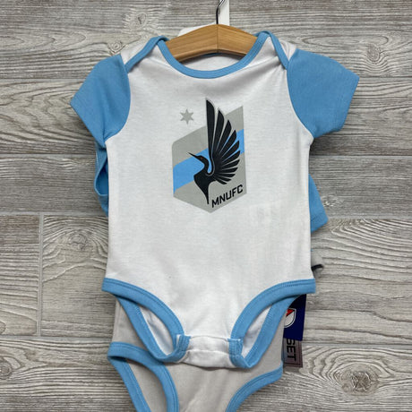 NEW 3 Pk Bodysuit Minnesota United FC Soccer Team