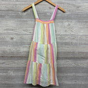 Twill Tiered Sleeveless Dress Stripes