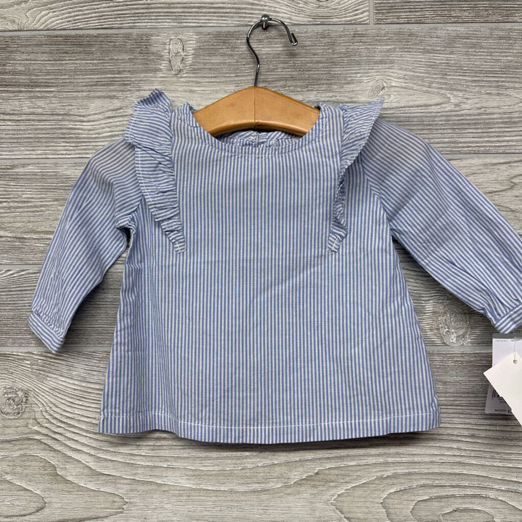 NEW LS Shirt Stripes Ruffles