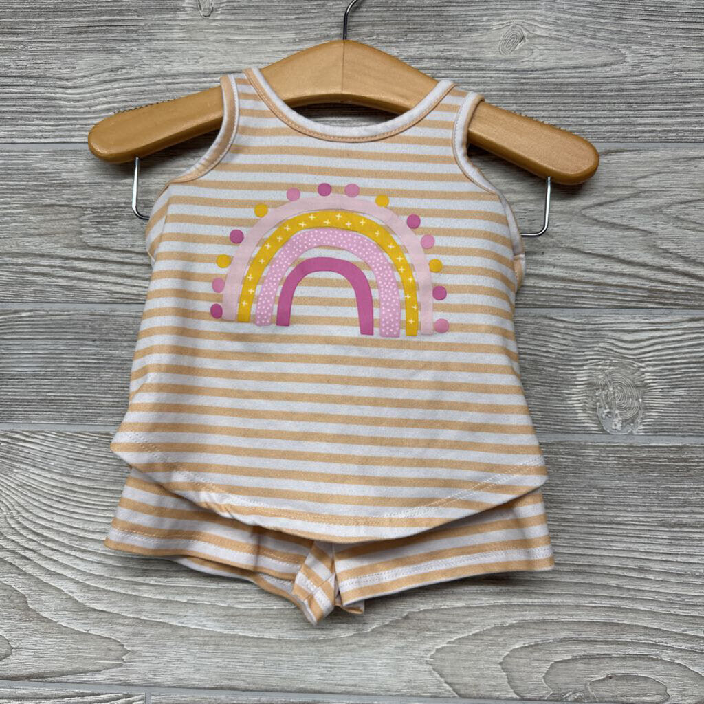 2 Pc Outfit Rainbow Stripes