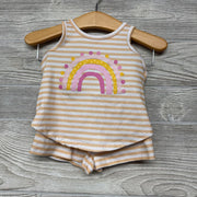 2 Pc Outfit Rainbow Stripes