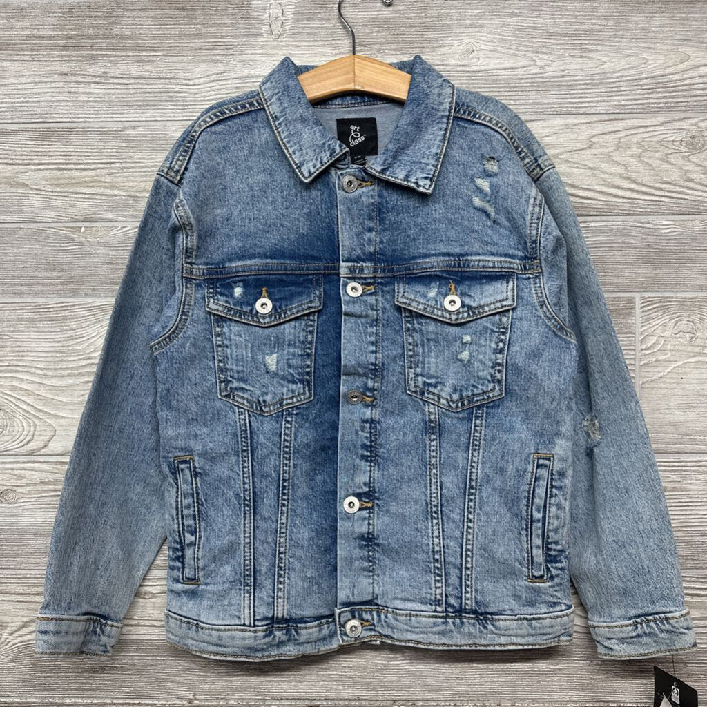 NEW Acid Washed Distressed Denim Jacket