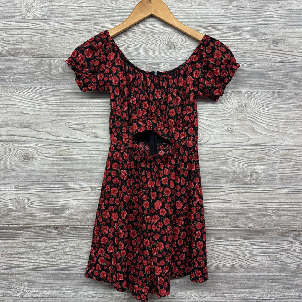 Romper Flowers Front Cut Out