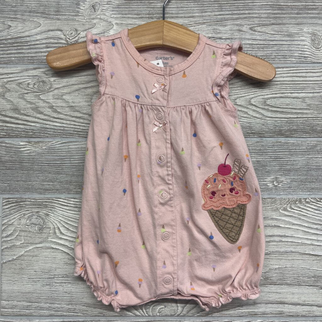Button Up Romper Ice Cream