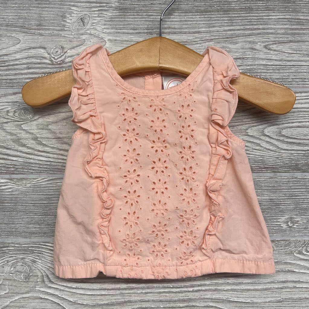 Tank Shirt Eyelet Ruffles