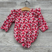LS Romper Strawberries Ruffles