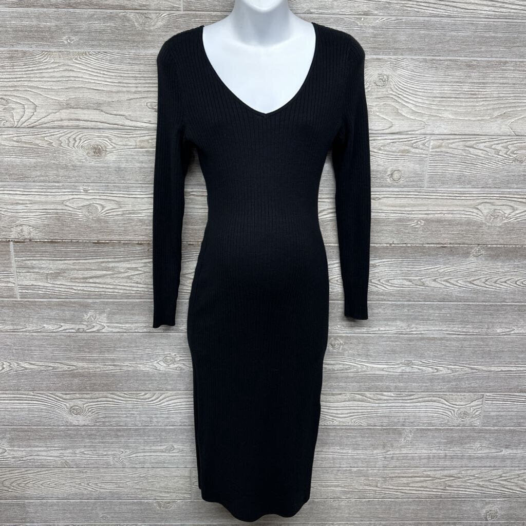 LS Ruched Ribbed Dress