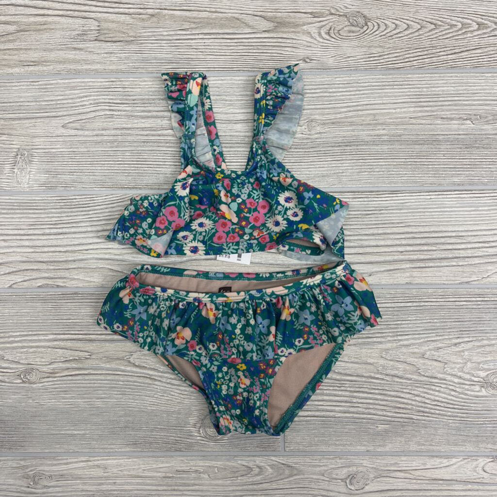 2 Pc Swimsuit Flowers
