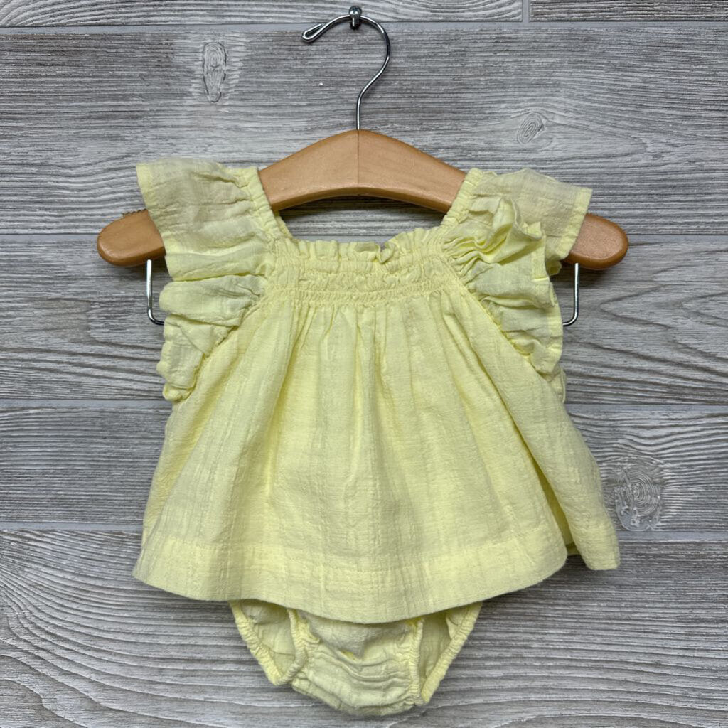 2 Pc Tank Top & Bummies Flutter Sleeves