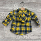 Plaid Button Up Shirt W/ Hood