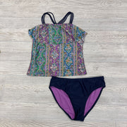 2 Pc Swimsuit Flowers