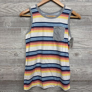 NEW Tank Top Stripes Chest Pocket
