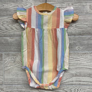 Bodysuit Stripes Flutter Sleeves