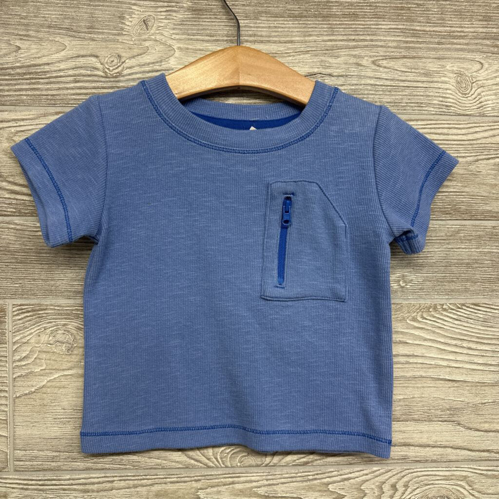 Ribbed Shirt Zipper Pocket