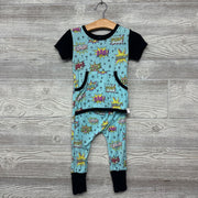 Front Opening Viscose Romper Kapow Crash