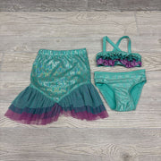3 Pc Swimsuit Mermaid Scales