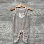 1 Pc Tank Velour Outfit Stripes Cat