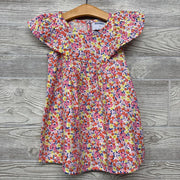 NEW Linen Dress Flowers Flutter Sleeves