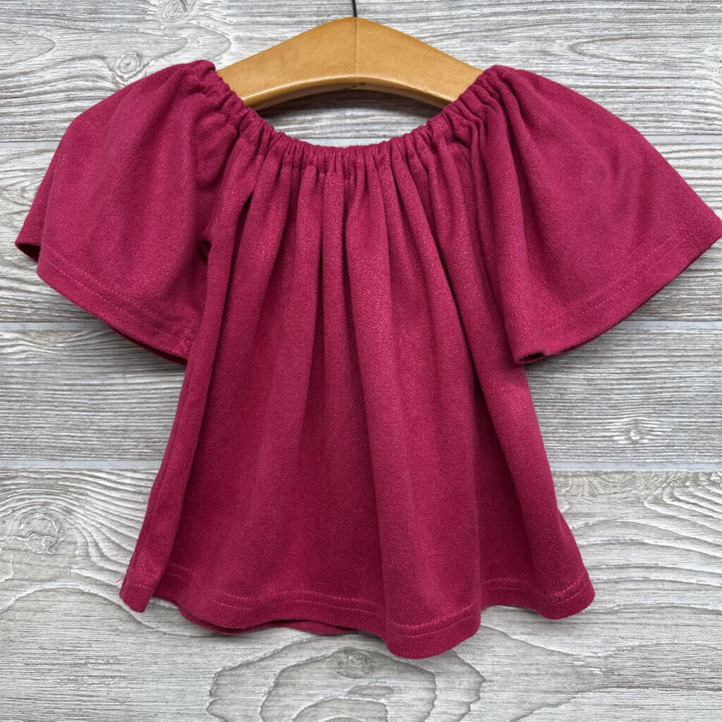 Velour Off The Shoulder Shirt