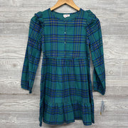 NEW LS Button Up Tiered Dress Plaid Glitter