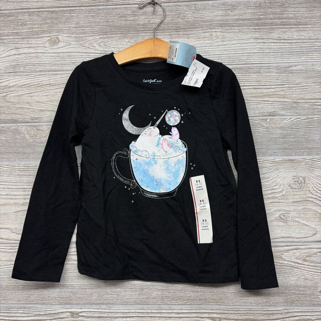 NEW LS Shirt Narwhal Penguins Glitter