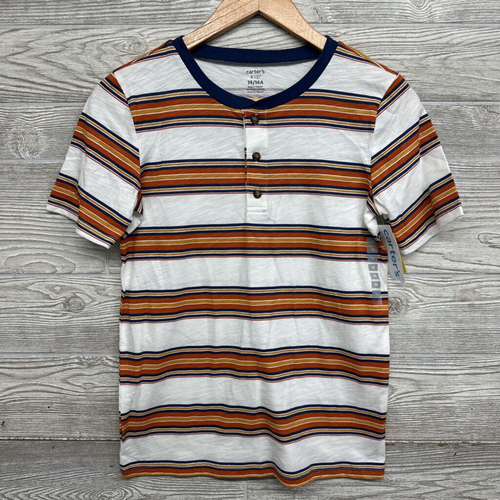 NEW SS Henley Shirt Stripes