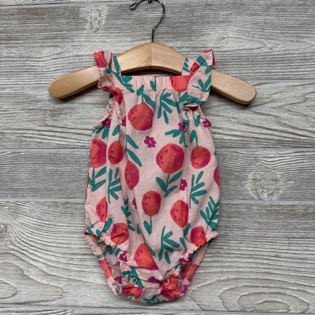 Flutter Sleeve Bubble Romper Fruit