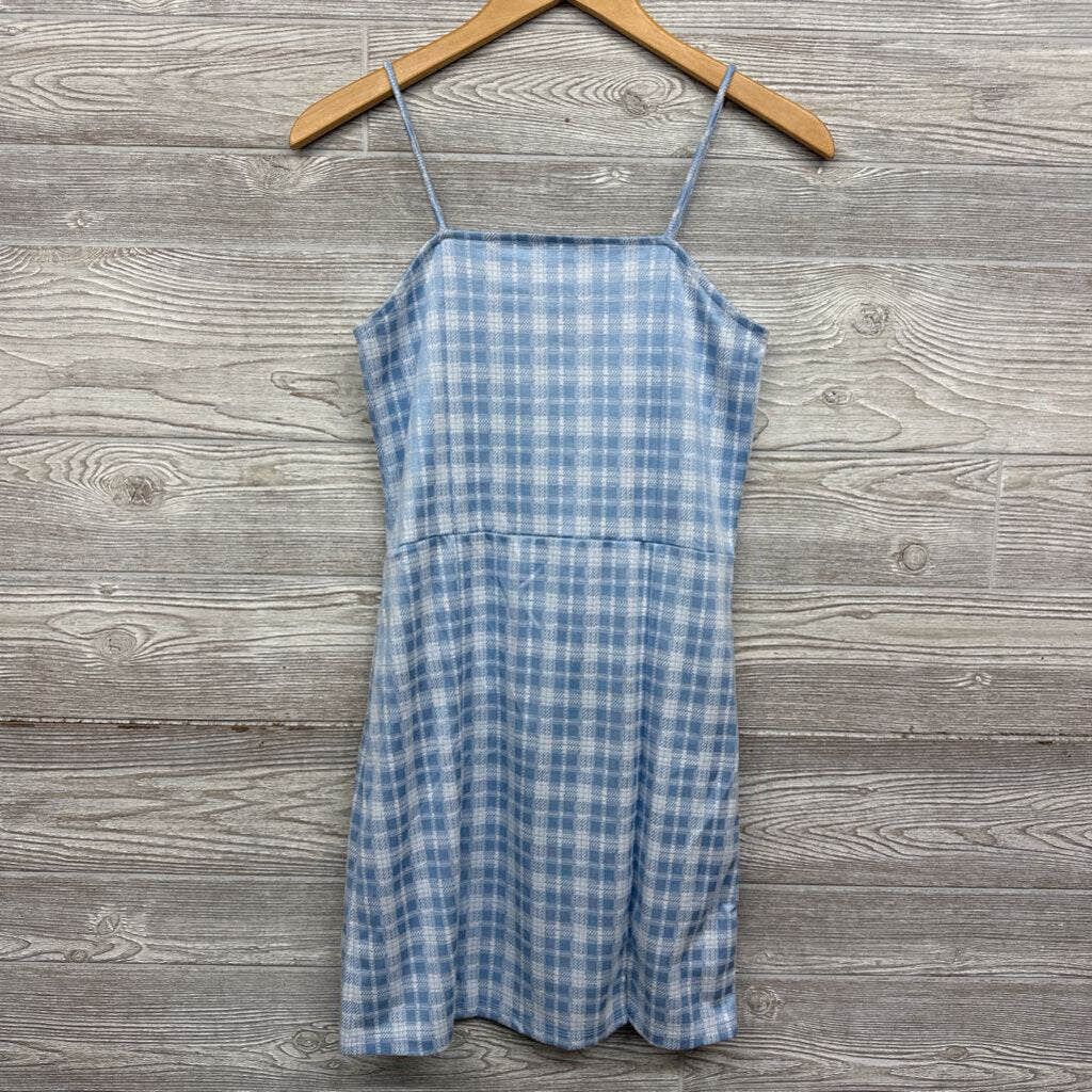 Tank Dress Plaid Front Slit