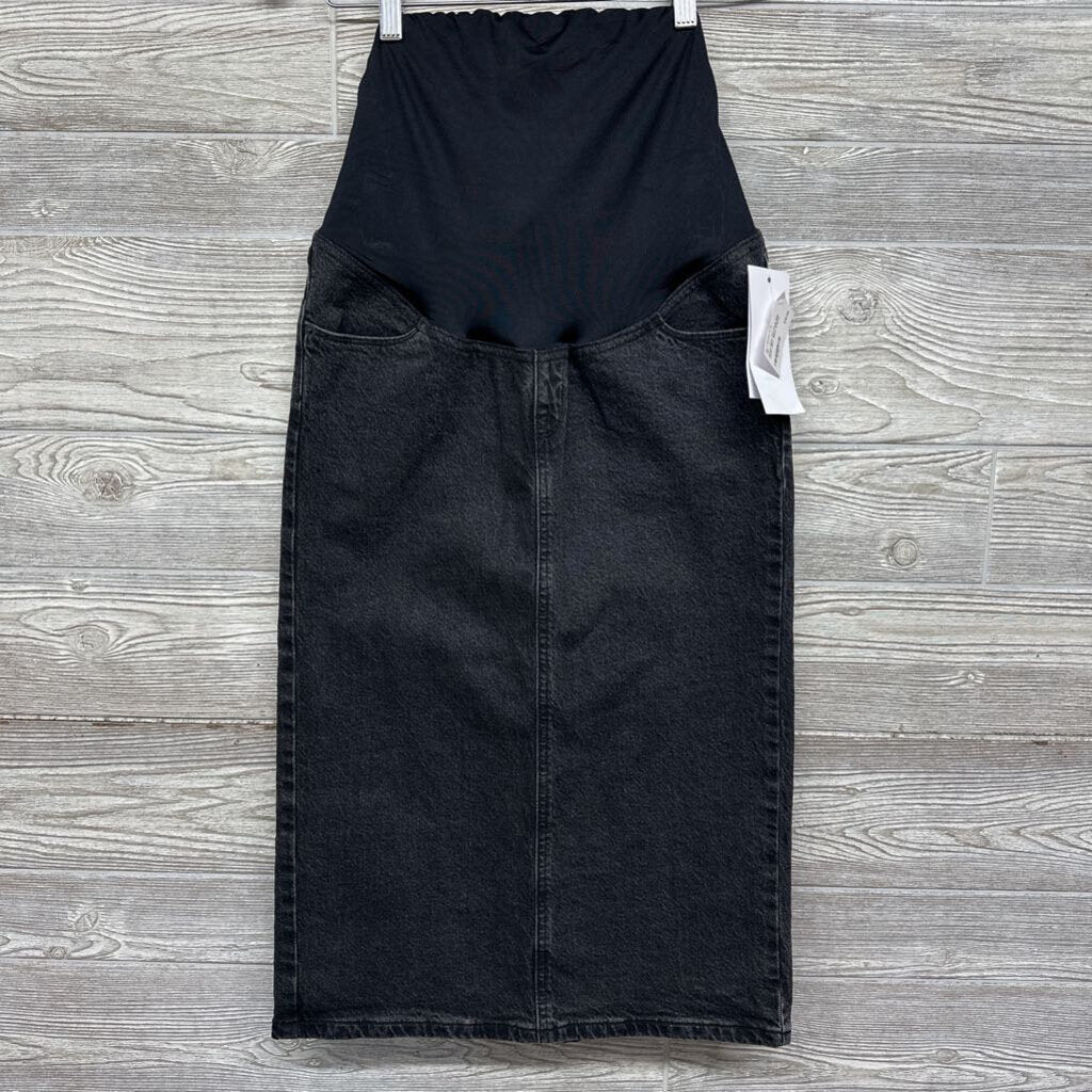 NEW Full Panel Midi Denim Skirt