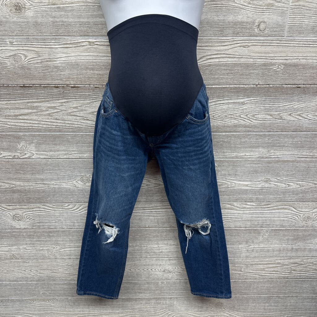 Full Panel Boyfriend Jeans Frayed