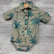 Button Up Bodysuit Palm Trees