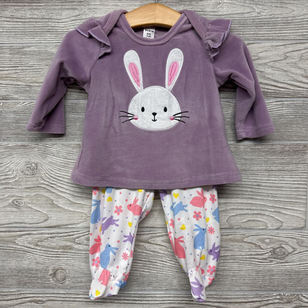 NEW 2 Pc Plush Shirt & Footed Pants Bunnies