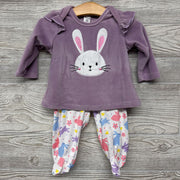 NEW 2 Pc Plush Shirt & Footed Pants Bunnies