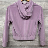 Cropped Velvet Sweatshirt W/ Hood