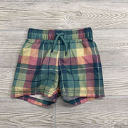 Plaid Swim Trunks