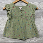 Muslin Flutter Sleeve Shirt Flowers 8