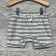 Drawstring Harem Shorts Cuffed Stripes