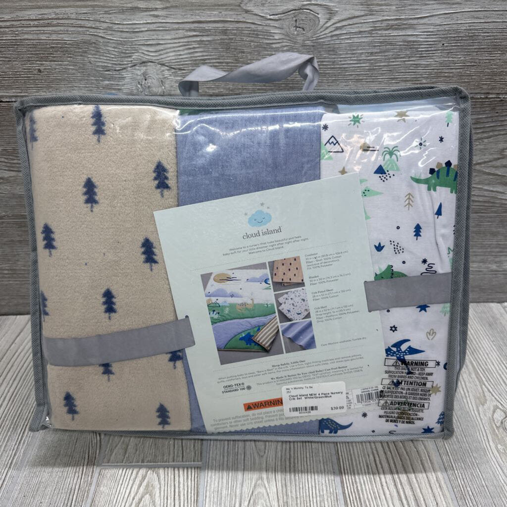 NEW 4 Piece Nursery Crib Set