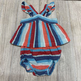 2 Pc Muslin Tank Top & Bummies Stripes