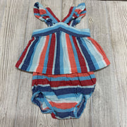 2 Pc Muslin Tank Top & Bummies Stripes