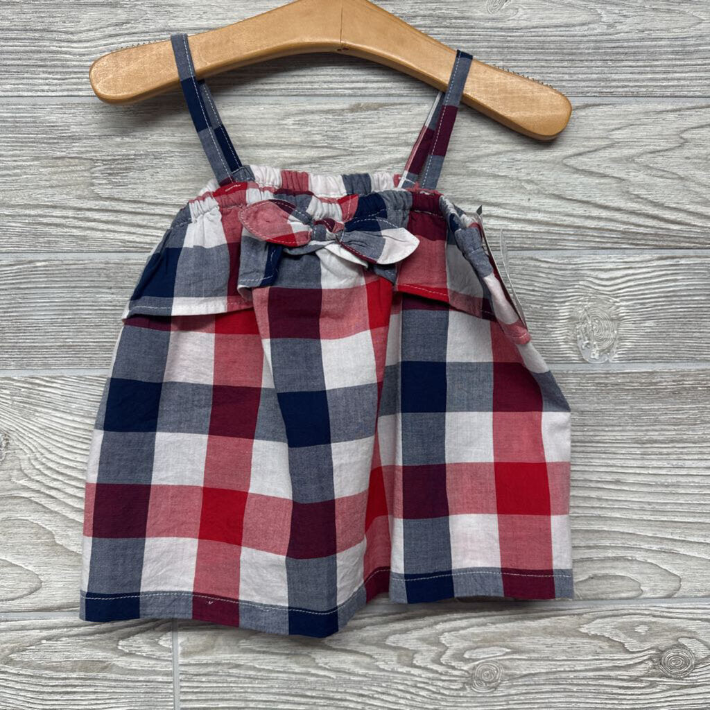 NEW Tank Top Plaid Bow