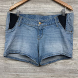 Side Panel Denim Shorts