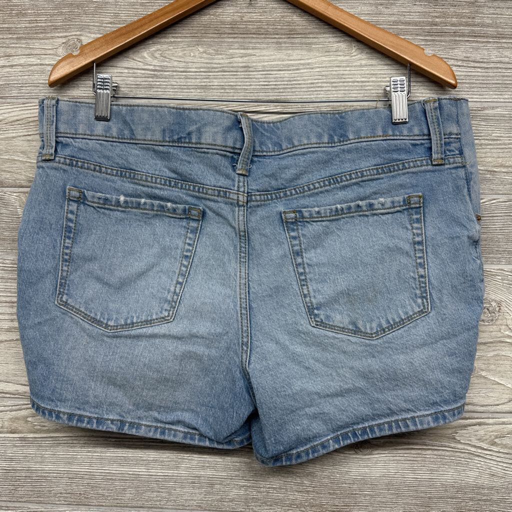Side Panel Denim Shorts