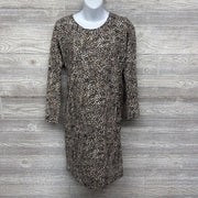 LS Ruched Bodycon Dress Animal Print