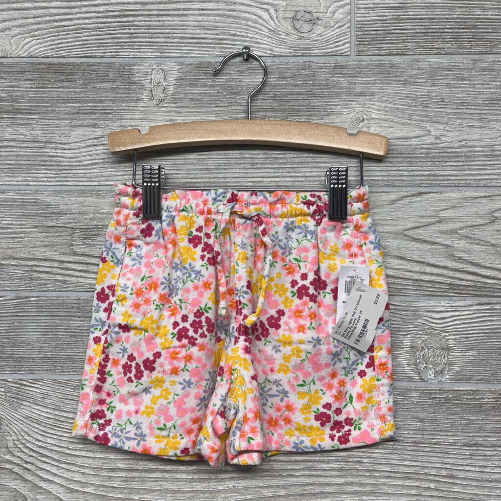 NEW Pull On Woven Shorts Flowers